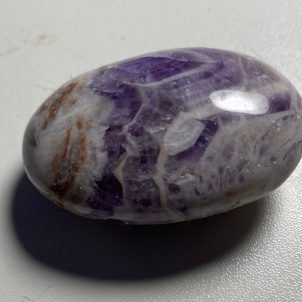 Purple and White Decorative Stone